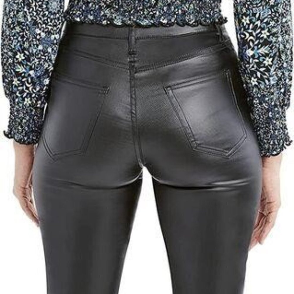 BOGO BCBGeneration Coated Black Skinny Denim Pant Sexy Leather Look sz 25 - 31